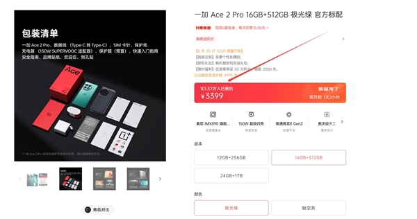 超百万人预约！一加Ace 2 Pro爆火：连续两轮被抢光