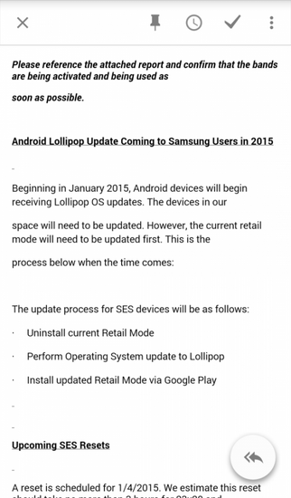 内部邮件透露 三星设备1月升级Android 5.0(图2)