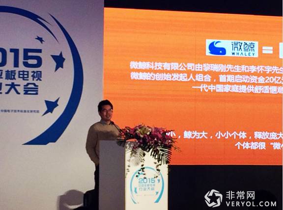 2015平板电视大会召开 微鲸电视荣获“彩电行业卓越设计奖”