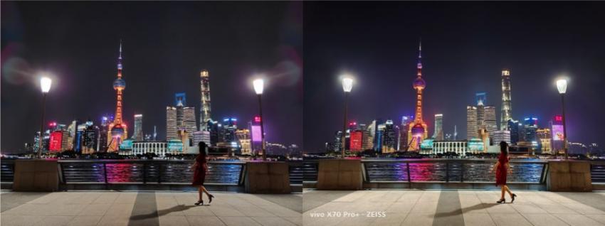 告别眩光和鬼影，vivo X70系列一键get纯净夜景(图3)