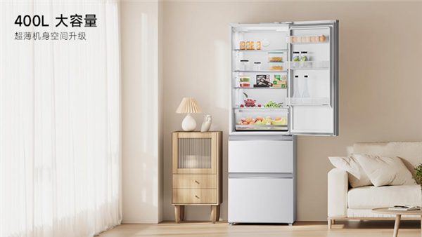 2999元!小米米家冰箱意式400L发布:纯白机身、超窄边框