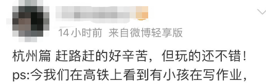 五一假期返程现特种兵式学习:小学生高铁小桌板上疯狂赶作业