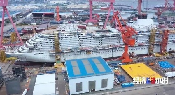 24层楼高!我国首艘大型邮轮将交付:2500万个零件