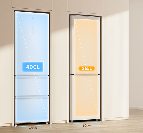 2999元!小米米家冰箱意式400L发布:纯白机身、超窄边框