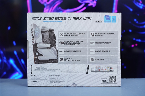 支持Wi-Fi 7！微星Z790 EDGE Ti MAX WIFI主板图赏