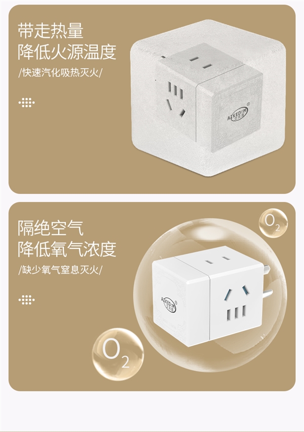 1C+2A+14孔：主动灭火魔方插头19.9元探底发车