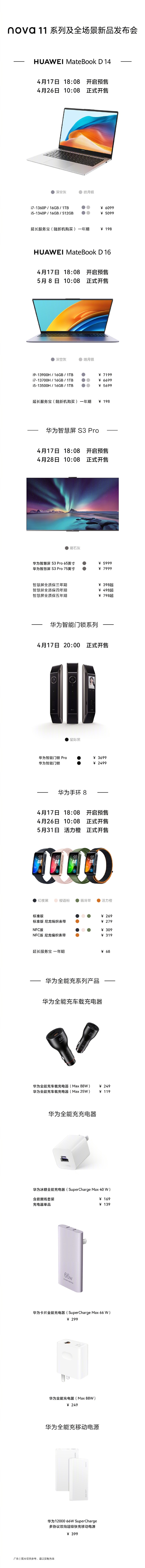 华为nova11、问界系列新品价格汇总:68元起 最贵产品冲到60万元