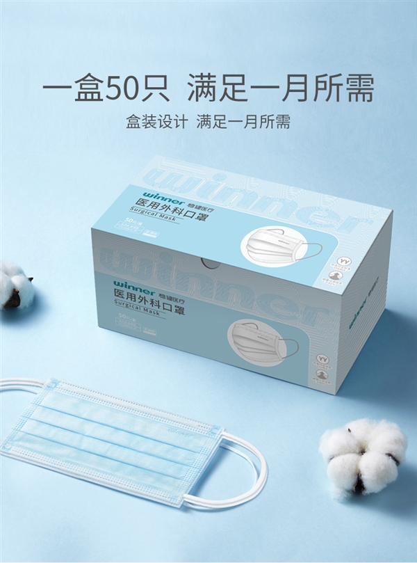 成人款儿童款都有：稳健医用外科口罩3盒150只不到20元