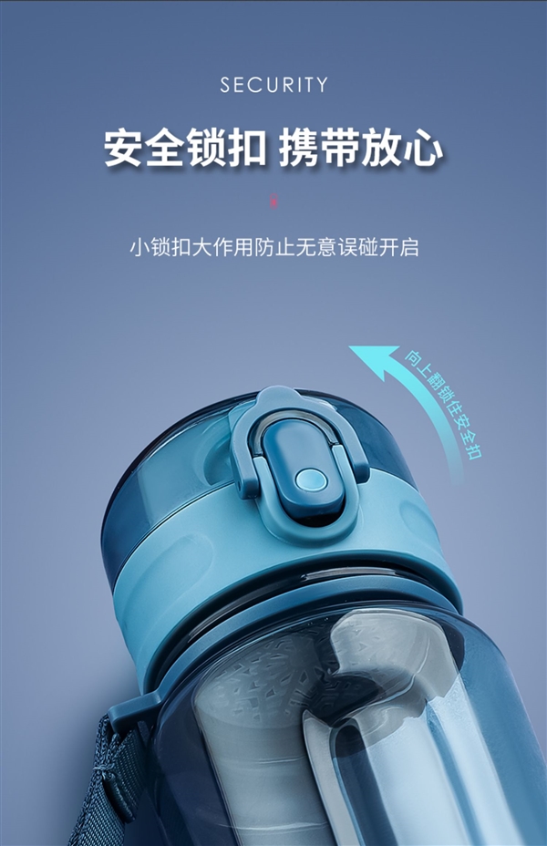 一键开盖 耐热抗摔:哈尔斯Tritan材质单手开盖水杯14.9元发车