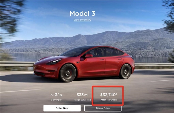 比凯美瑞还便宜！特斯拉Model 3美国售价将低于20万