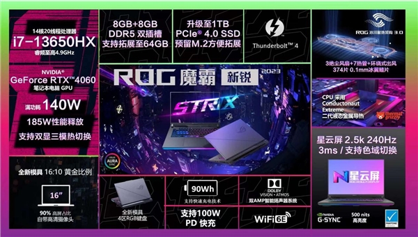 满功耗RTX 4060游戏本!华硕天选4酷睿版到手价9499元