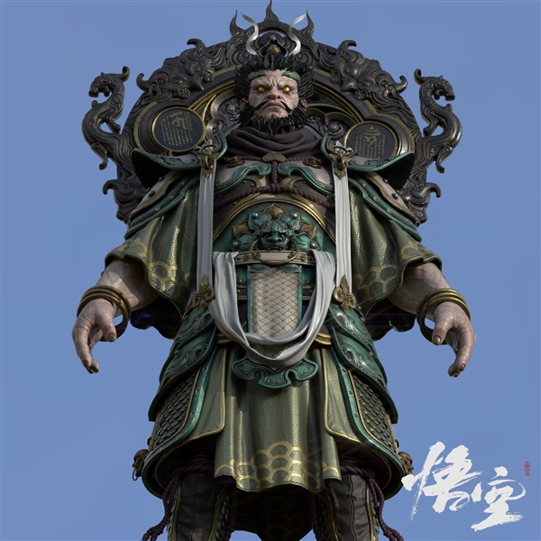 《黑神话：悟空》角色新设定图：四大天王威武十足