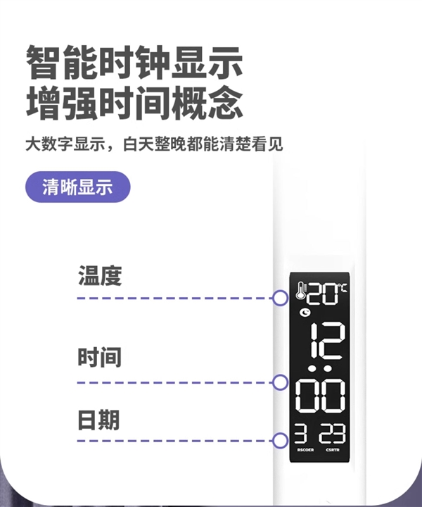 台灯+小风扇二合一：ltaly双头台灯29元发车（带温度/时间显示）