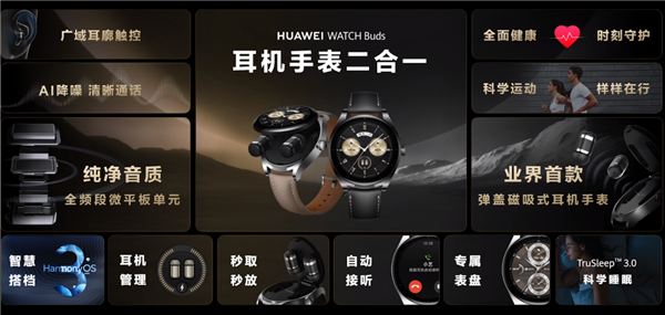 手表耳机首次二合一！华为WATCH Buds发布：2988元