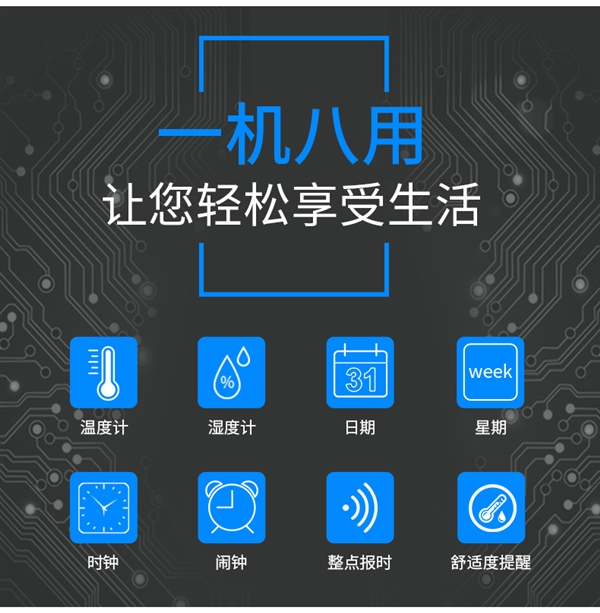 一机八用：志高温湿度计6.9元起大促包邮