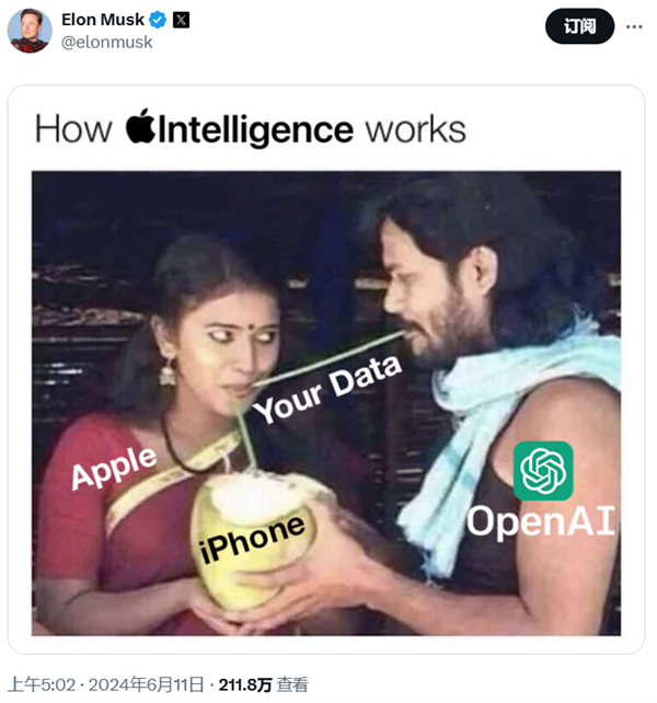 iOS 18与OpenAI合作引入AI！马斯克怒了：将禁止苹果设备