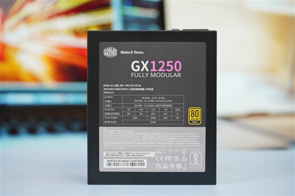 单根输出600W！酷冷至尊GX1250 GOLD电源图赏