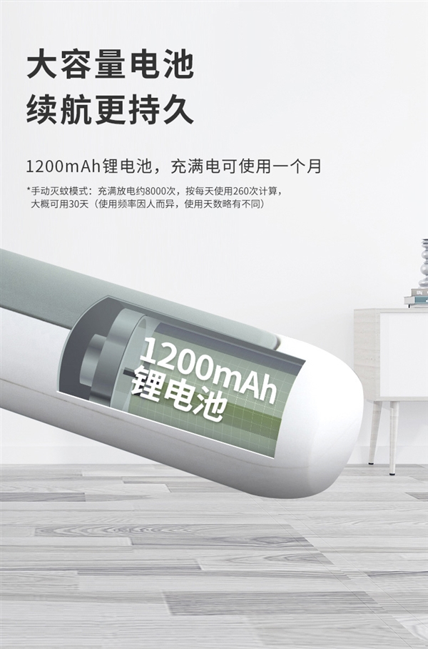 半价大促:榄菊1200mAh电蚊拍19.9元发车