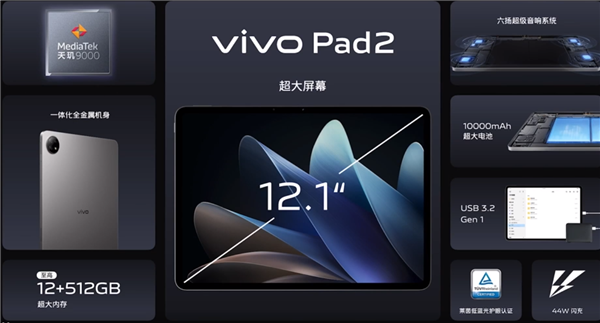 首发2399元起 vivo Pad2平板发布:娱乐与生产力双旗舰
