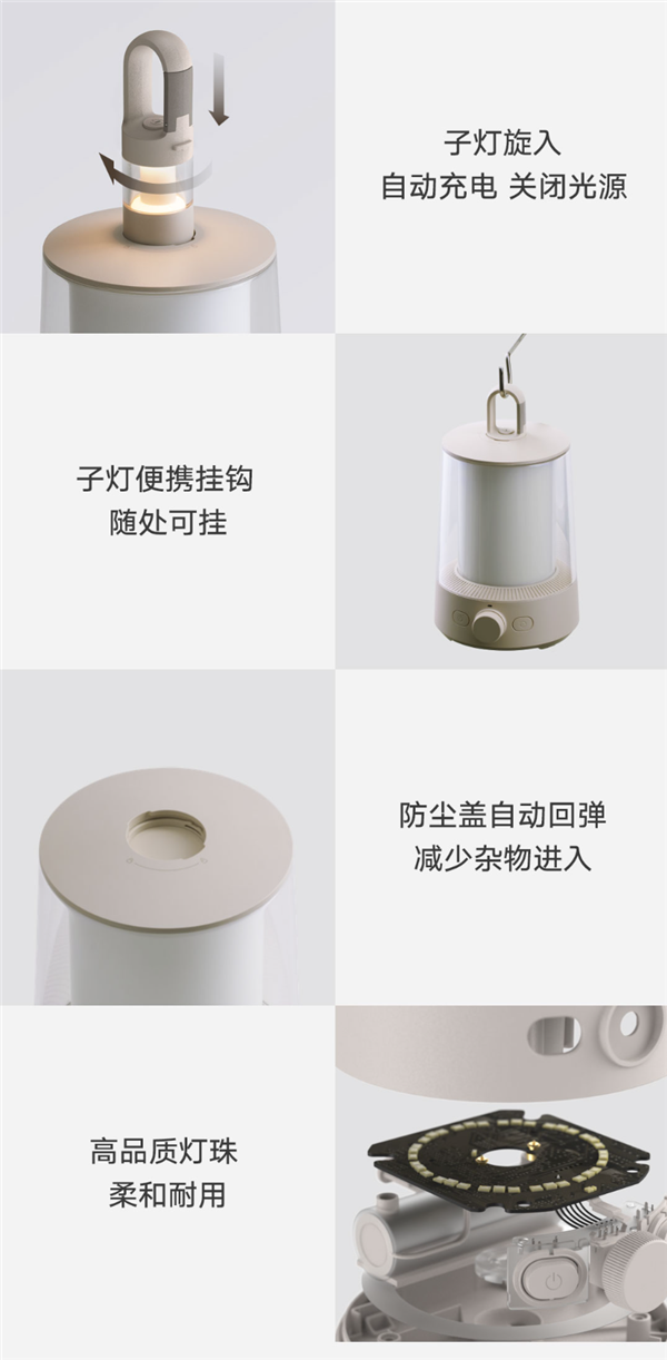 199元!小米推出米家分体露营灯:Type-C接口 满电亮100小时