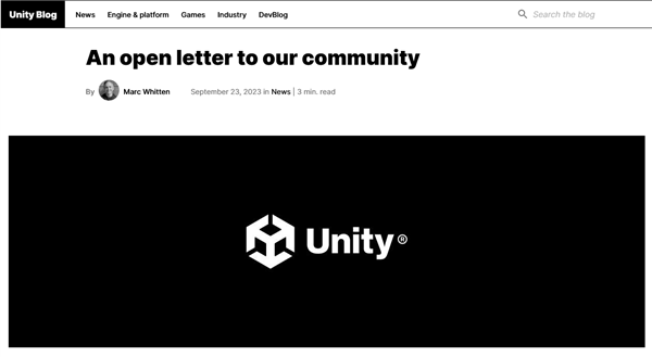 开发者对Unity正式道歉反应：几家欢喜几家愁