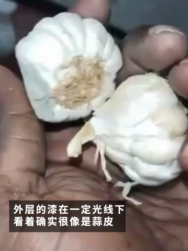 印度大姐买到水泥做的假大蒜！这也太逼真了