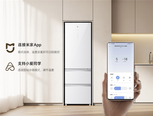 2999元!小米米家冰箱意式400L发布:纯白机身、超窄边框