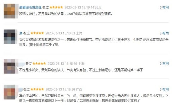 《最后生还者》收官 豆瓣保持9.1高分:给5星用户超69%