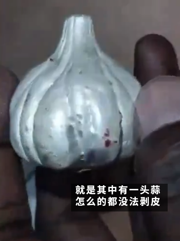 印度大姐买到水泥做的假大蒜！这也太逼真了