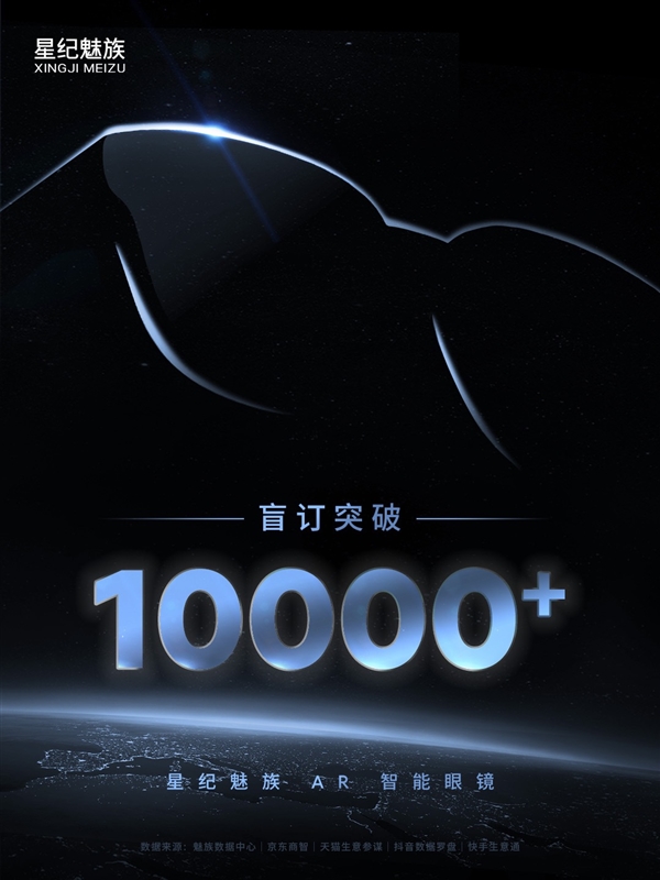 盲订两天破10000！星纪魅族首款轻量化AR智能眼镜官宣新功能：真无线