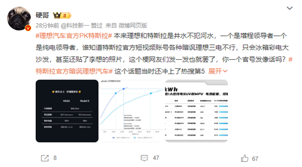 被特斯拉暗讽三电不行 理想汽车果断反击：MEGA实测胜Model X 你不服不行