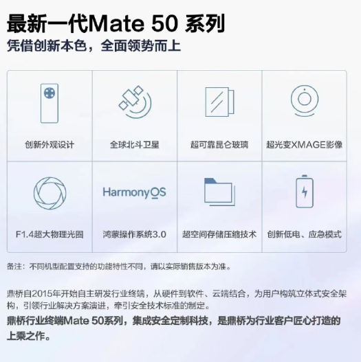 鼎桥Mate 50系列来了!XMAGE影像、双操作系统