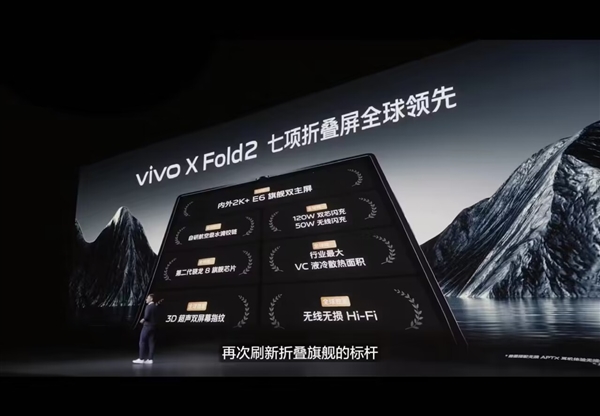 7项技术行业唯一！vivo X Fold2发布：8999元起