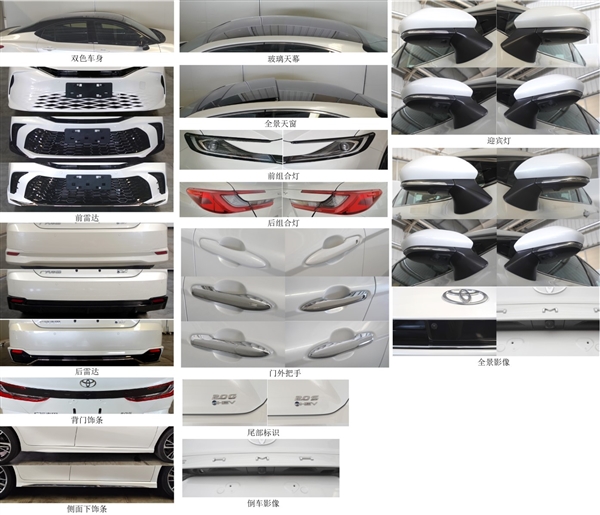 三种外观、本地化调整！全新一代国产丰田凯美瑞申报