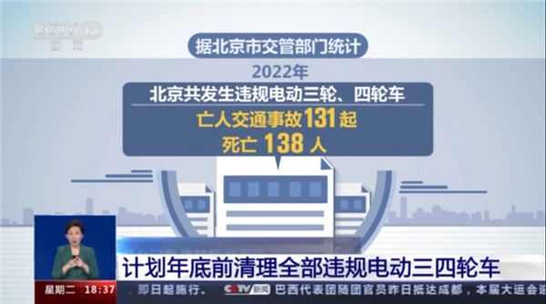 违法行为频发！北京计划年底前清理全部违规电动三四轮车