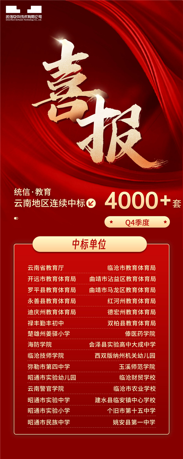 在云南 统信UOS系统中标30+教育信创采购：卖出4000多套