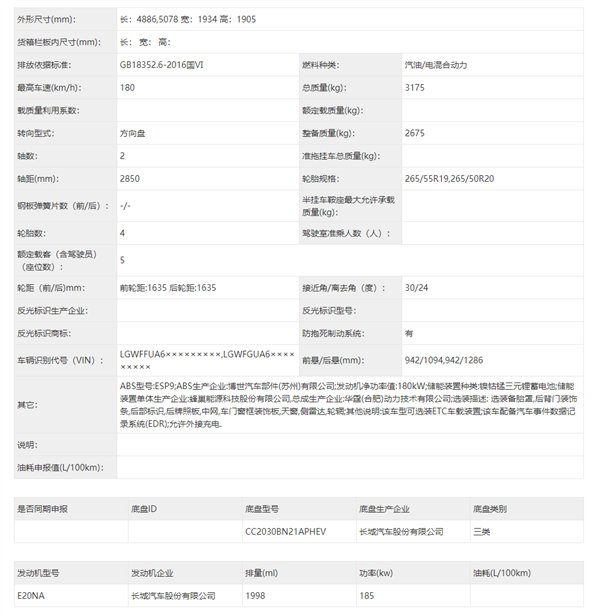 买得起车加不起油？坦克500 PHEV实车亮相：油耗大降！