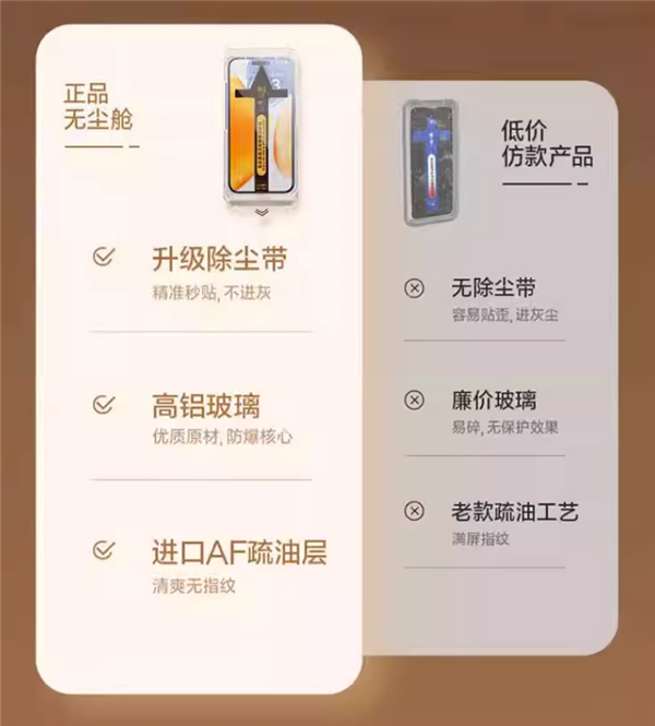 防尘耐摔不收集指纹！牛膜黄iPhone钢化膜大促：3.8元包邮到手