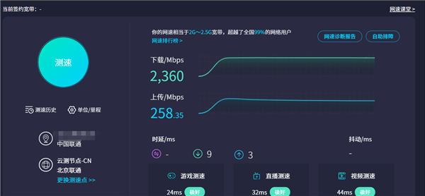 599元/月起！联通2000M宽带网速实测：真实上下行速度来了