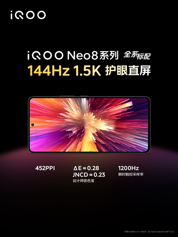 iQOO Neo8 Pro发布:全球首发天玑9200+ 3099元起
