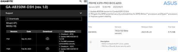 6年8个月了！AMD第一代锐龙主板还能升级BIOS