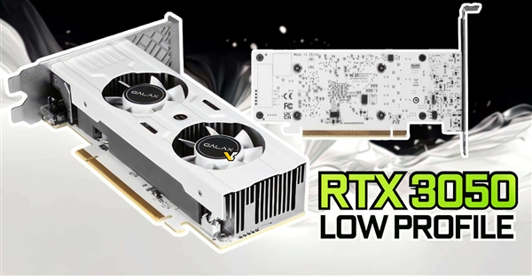 至少1399！影驰发布半高式RTX 3050 6GB：全球第一款全白刀卡