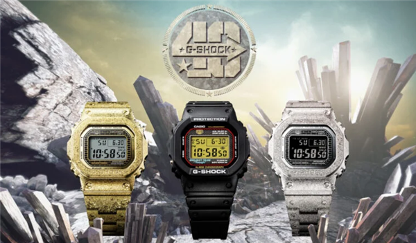 卡西欧推出G-SHOCK 40周年纪念款手表：不锈钢热结晶工艺打造