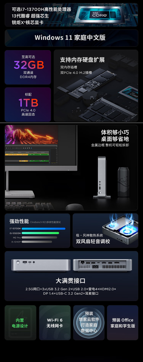 1L体积塞进电源!联想小新mini主机开启预售:3699元起