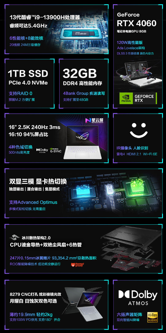 11999元 ROG幻16 2023款笔记本上架:i9+RTX 4060