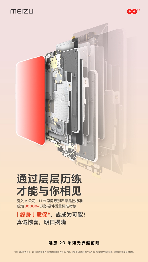 苹果、华为同级品控!魅族20系列或率先支持“终身”质保