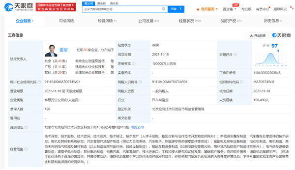 小米汽车备案xiaomiev.com网站：已获批准生产 2024年上半年正式上市