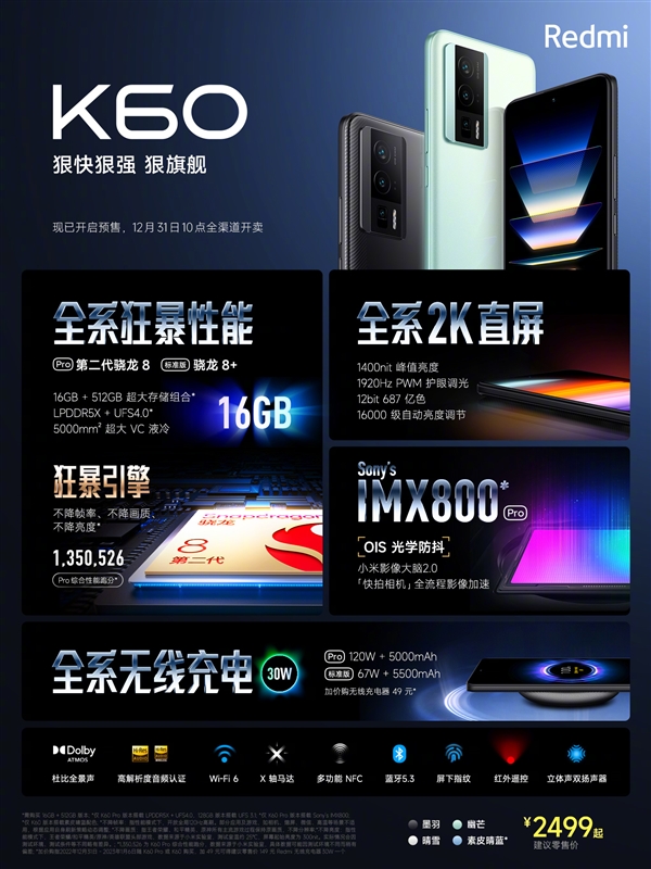 Redmi K60/K60 Pro咋选？卢伟冰：一个极致性能 一个极致性价比