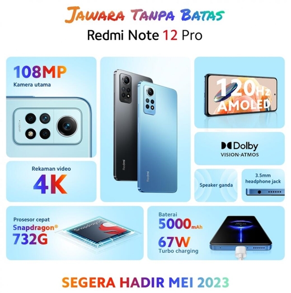 Redmi Note 12 Pro 4G在海外推出:骁龙732G加持