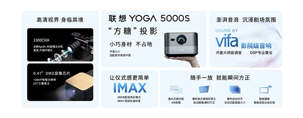 联想YOGA 5000s投影仪发布:1300CVIA高亮度 白天一样看